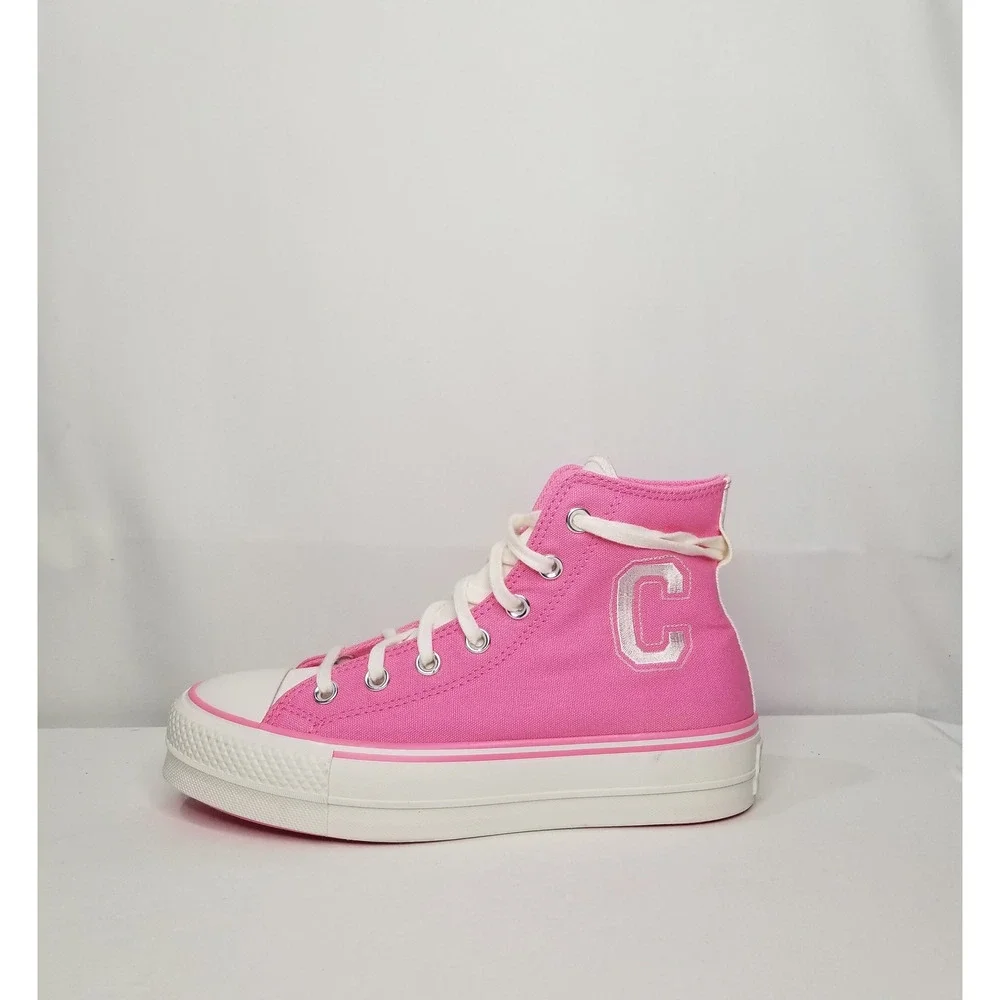Converse Women's CTAS Lift Platform Retro Varsity Size 8.5 Pink A07141C NWT - Picture 4 of 8